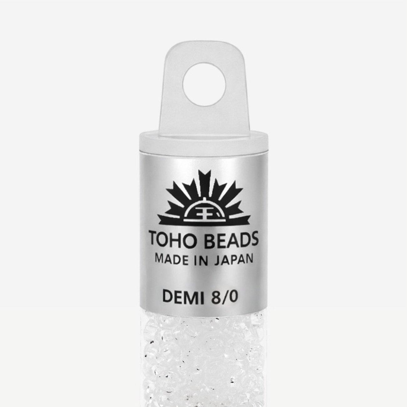 Японский бисер TOHO Demi 8/0 (№1), прозрачный глянцевый