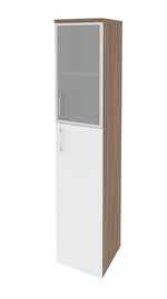 Шкаф-пенал с высокой дверью и стеклом в раме Onix