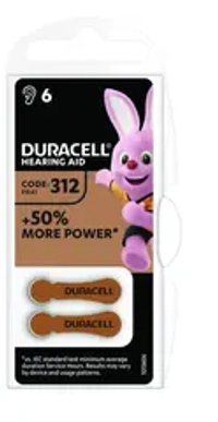 Батарейка для слуховых аппаратов ZA-312 Duracell