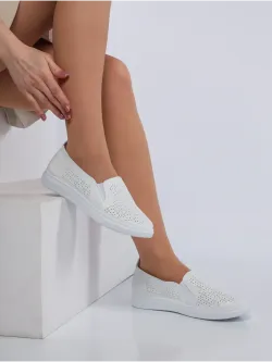 Мокасины летние с перфорацией