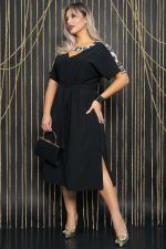 Платье Сказка (черное/лео) П12120 LT Collection (Акция)