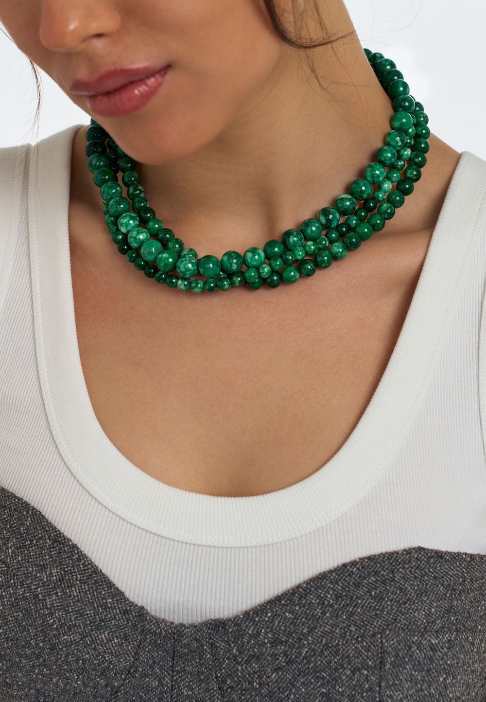 Колье Трио изумрудное