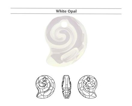 evoli 6731 Twist Shell Pendant  - White Opal