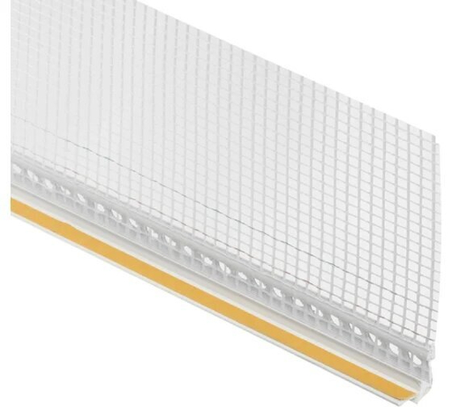 Профиль примыкающий оконный ПВХ ПС-6Сх2,4м с сеткой