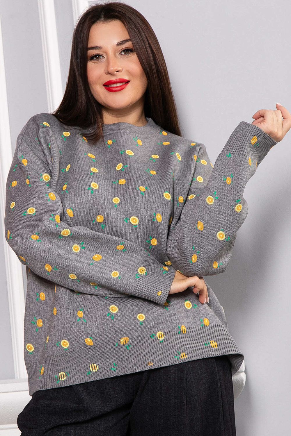 Свитер оверсайз Анита (серый) Б14759-1М LT Collection