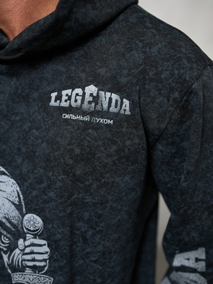 Толстовка демисезонная мужская LEGENDA Князь Владимир черная