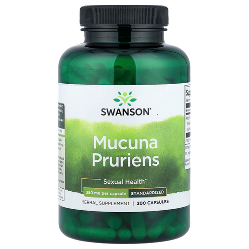 Swanson, мукуна жгучая, стандартизированная, 350 мг, 200 капсул