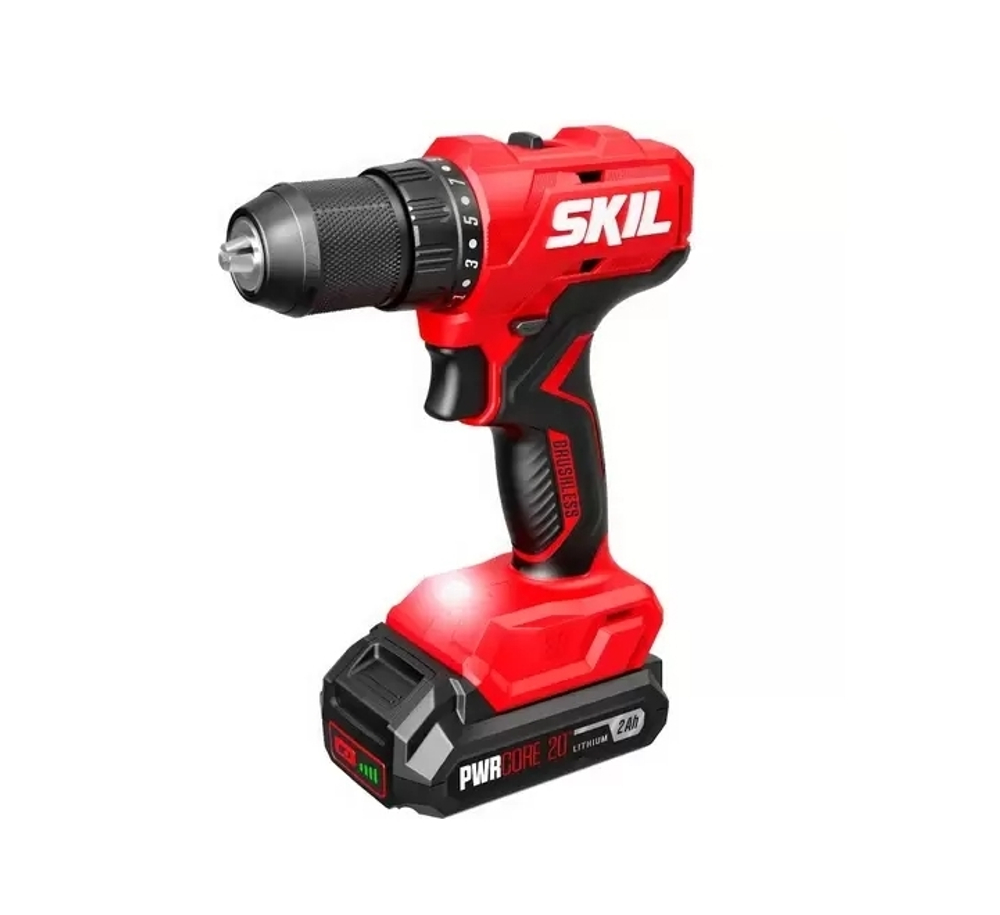 Дрель-шуруповерт аккумуляторная SKIL DL6280 (20В., бесщеточ., 45Нм., 2х2Ач., зу быстрое)