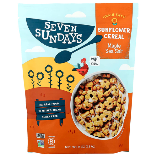 Seven Sundays, Подсолнечные хлопья, кленовая морская соль, 227 г (8 унций)