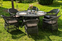 "Эспрессо–150 S" обеденная группа плетеная, цвет графит