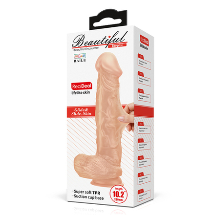 Фаллоимитатор с подвижной кожей Pretty Love BW-008103NR