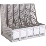 Лоток вертикальный DELI, 5 отделений, серый