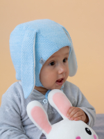 Шапка зимняя вязаная (Иней) БАННИ Зайка