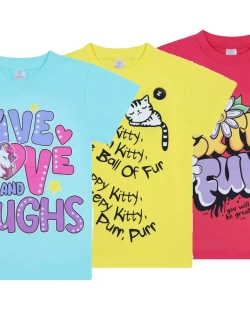 Футболка для садика и школы.девочка.набор 3 шт