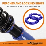 Комплект для автомобиля Honda Accord 1994-1997 и для автомобиля Acura CL 97-99 Adj. Height Shock Strut Coilovers Blue lowering kit