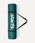 Коврик для йоги и фитнеса STARFIT FM-301, NBR, 183x61x1,2 см, изумрудный