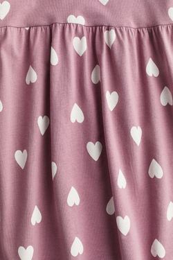 H&M Хлопковое платье с принтом, фиолетовый