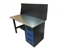 Верстак инструментальный GWT-V1400B1 Great Wolf, 4 ящика, с экраном, 1400x700