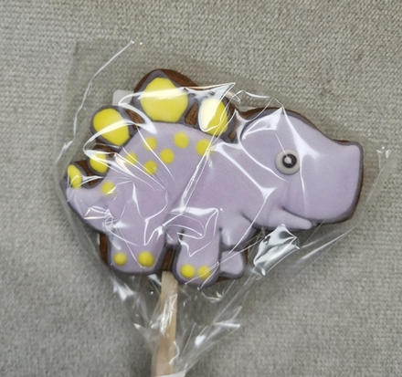 Пряник имбирный "Динозавр сиреневый", 40 г