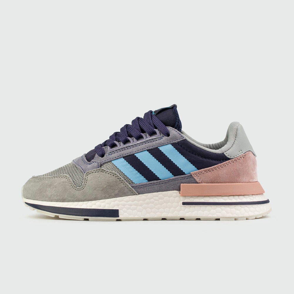 Кроссовки Adidas ZX 500 Boost Grey / Blue Str.
