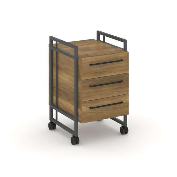 Rift Direct Тумба мобильная RF.TMR-001 Сандал Янтарный/Металл Антрацит/Черный Ручки 424*500*680