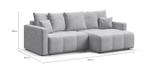 Угловой диван Босс Тренд Шенилл Клауд серый