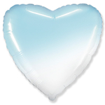 Шар фольгированный Сердце 45 см (Голубой)