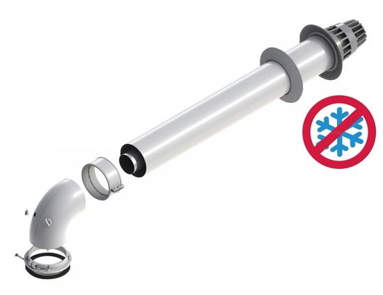 Коаксиальный дымоход Viessmann DN Ø60/100 мм - 1.15 м. (7246579 утеплённый для Vitopend)