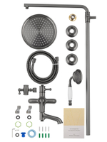 Душевая система WONZON & WOGHAND STEAM, Темный графит (WW-88739008-BGM)