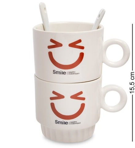 MUG-171/4 Набор из двух кружек «Счастливая улыбка каждый день»