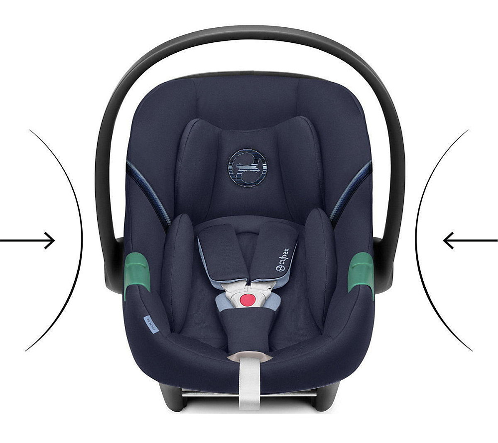 Коляска 3 в 1 Cybex Priam IV Chrome Brown complete и автокресло Aton S2 i-Size Ocean Blue Leaf Green