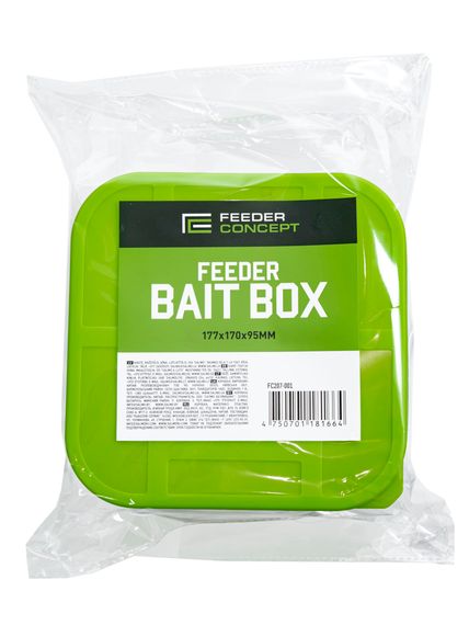 Коробка рыболовная для прикормки и насадки с крышкой FC FEEDER BAIT BOX 170×170×95