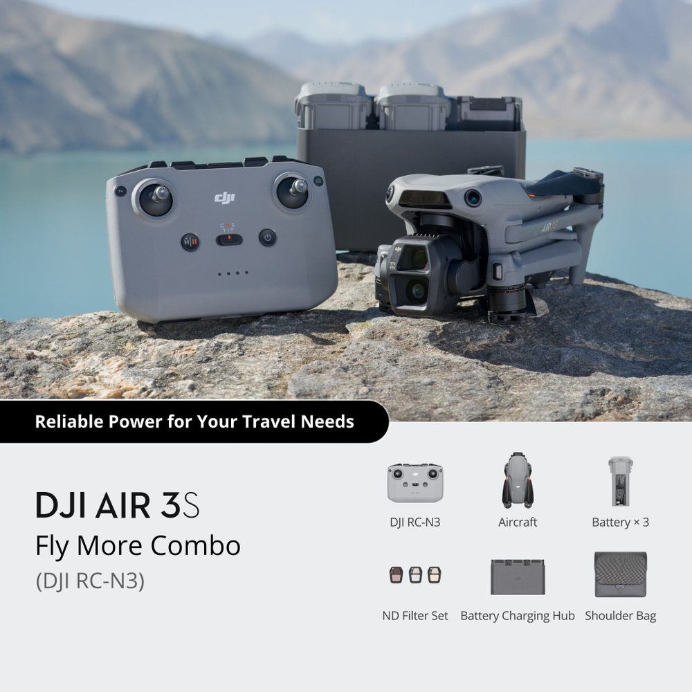 Квадрокоптер DJI Air 3S Fly More Combo (DJI RC-N3)