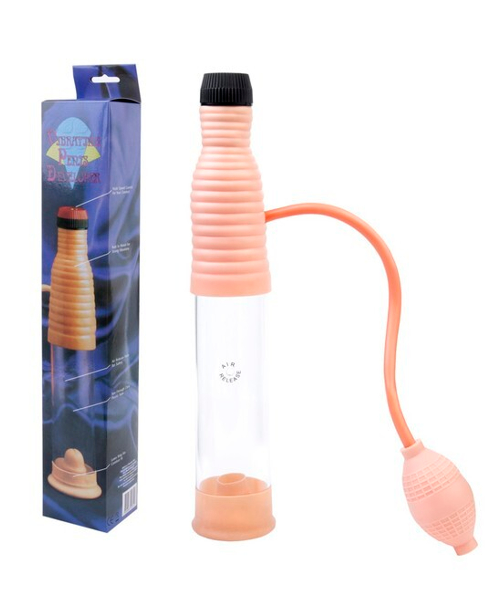 Помпа для пениса Dream Toys, вакуумная механическая, с грушей (Цвет: прозрачный)