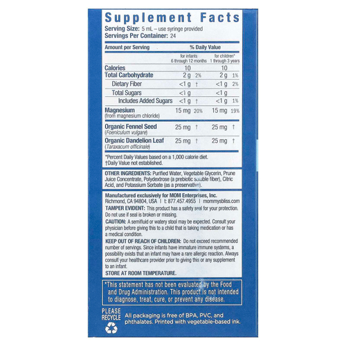Mommy's Bliss, средство с пробиотиками от запоров, для детей от 6 месяцев, 120 мл (4 жидк. унции)