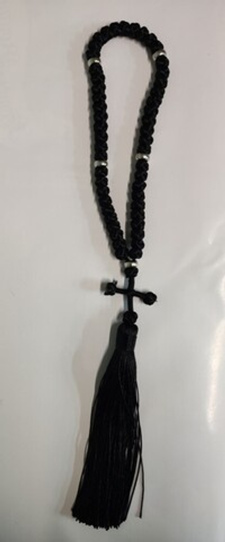 Четки 50 зерен из нитки, плетеные, крест тонкий (Сев)