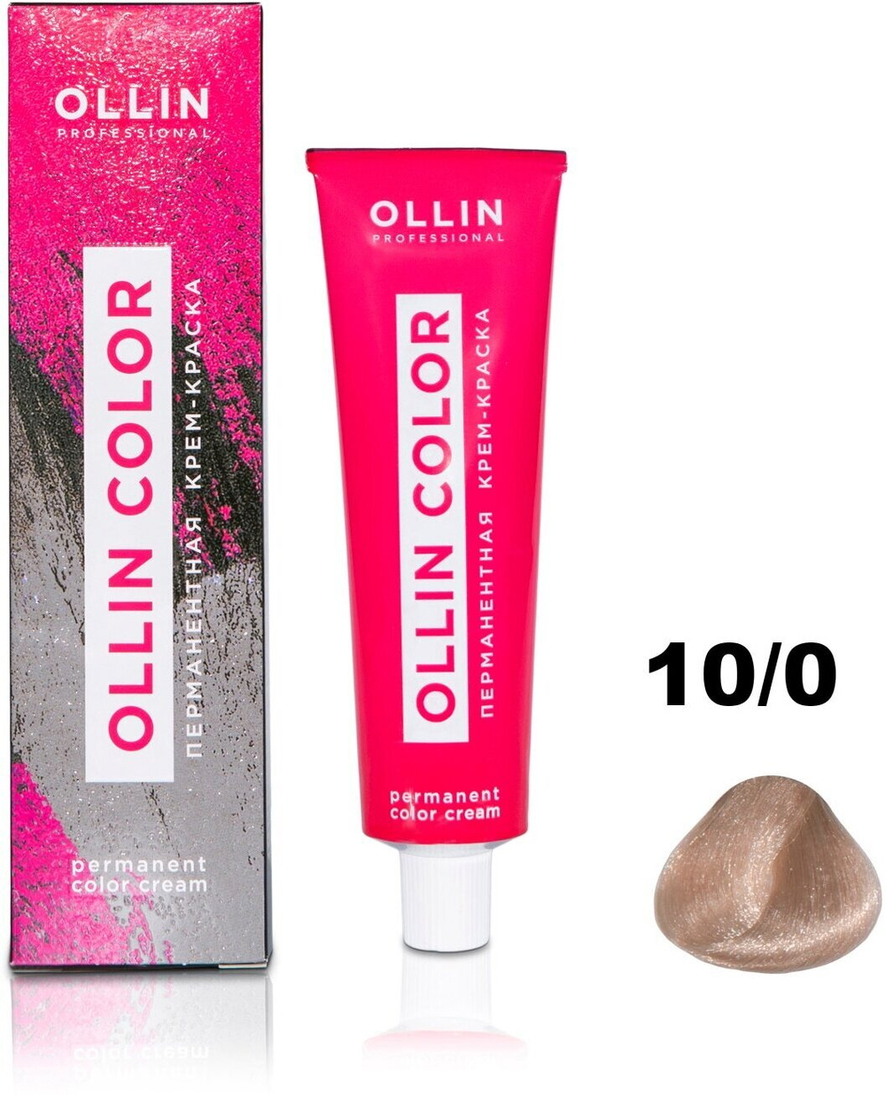 OLLIN COLOR 10/0 светлый блондин 60мл Перманентная крем-краска для волос