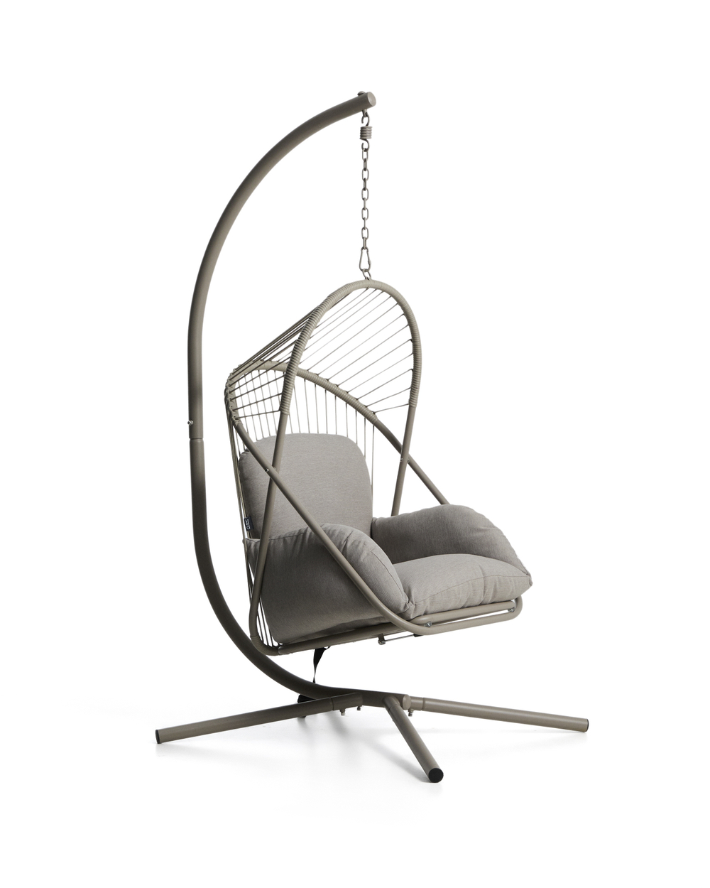 Подвесное кресло Livadi из стали и веревки бежевого цвета