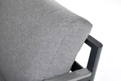 "Париж" угловой модульный диван, каркас из алюминия, цвет серый