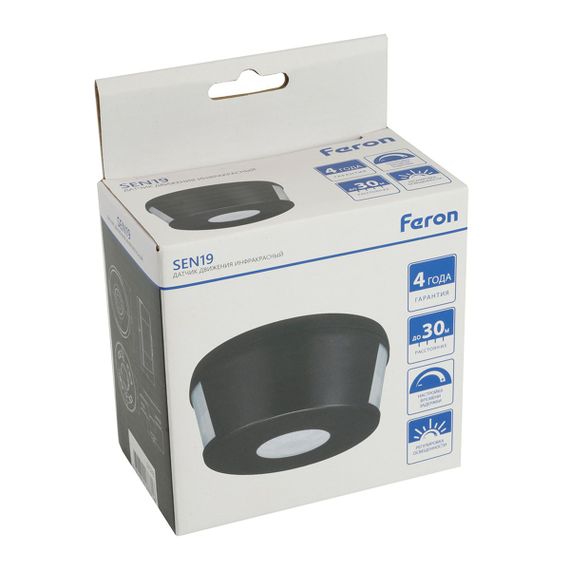 Датчик движения 2000W 30m 360°(верт.) Feron SEN19 51578