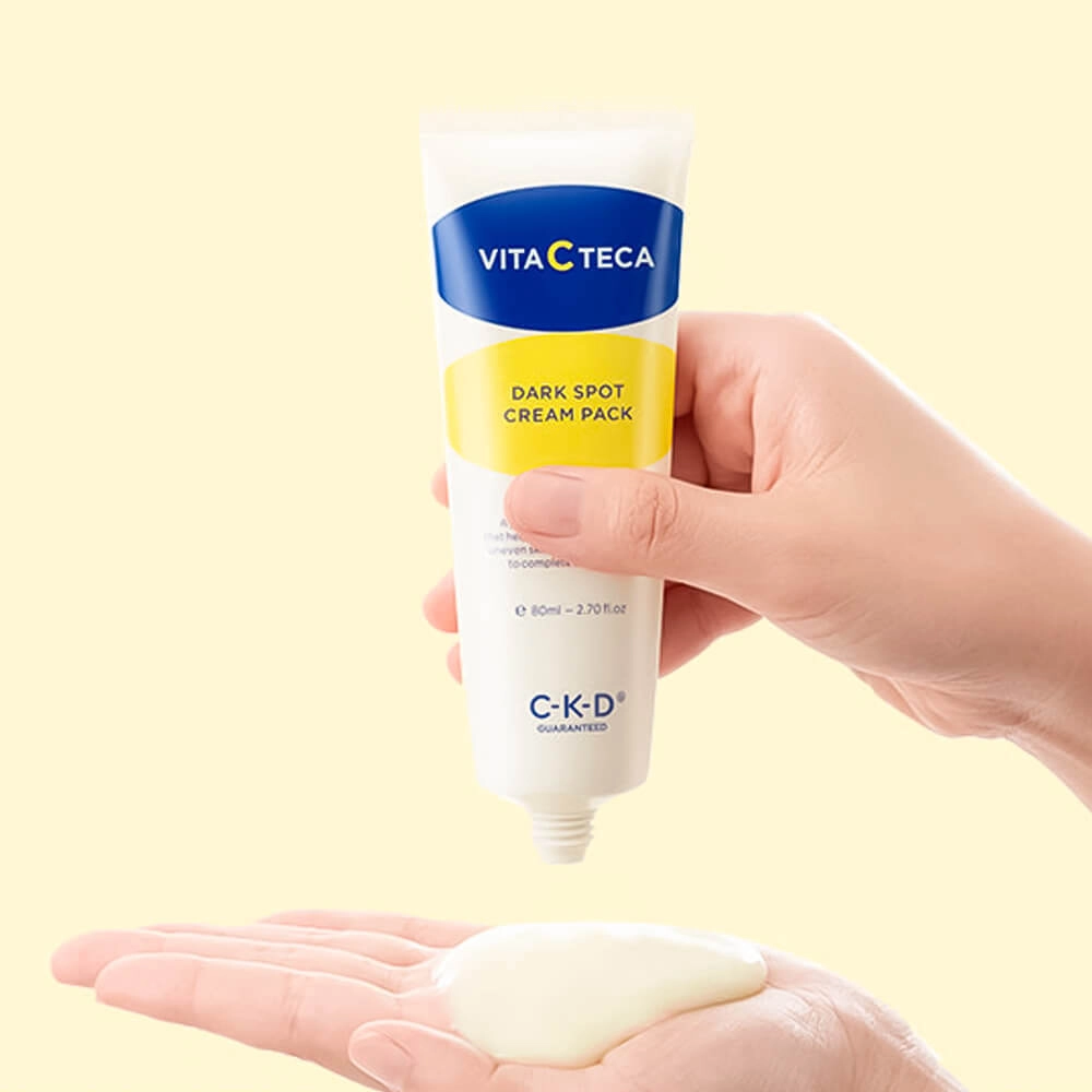 CKD Vita C Teca Dark Spot Cream Pack, 80ml / 24 - Набор с осветляющей маской-плёнкой и кистью