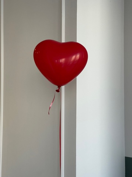 Шар сердце красный латекс