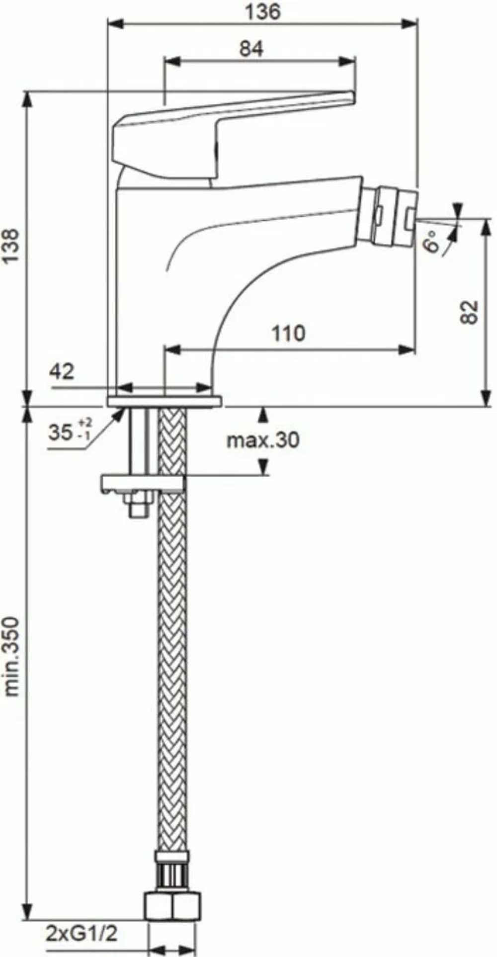 Смеситель VIDIMA BA 265 AA биде