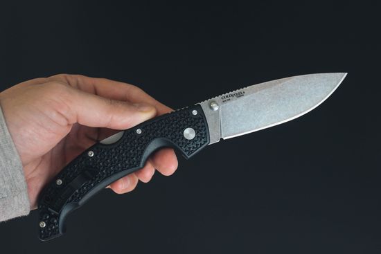 Складной нож Cold Steel 29AB Voyager Large Drop Plain Edge c клинком из стали AUS-10A, рукоять Grivory (Griv-Ex)