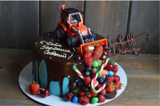 Торт с бульдозером №1055