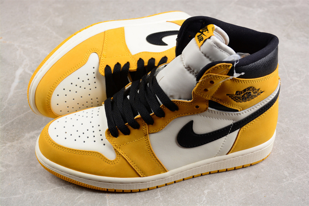 Air jordan 1 retro high og yellow and black outlet