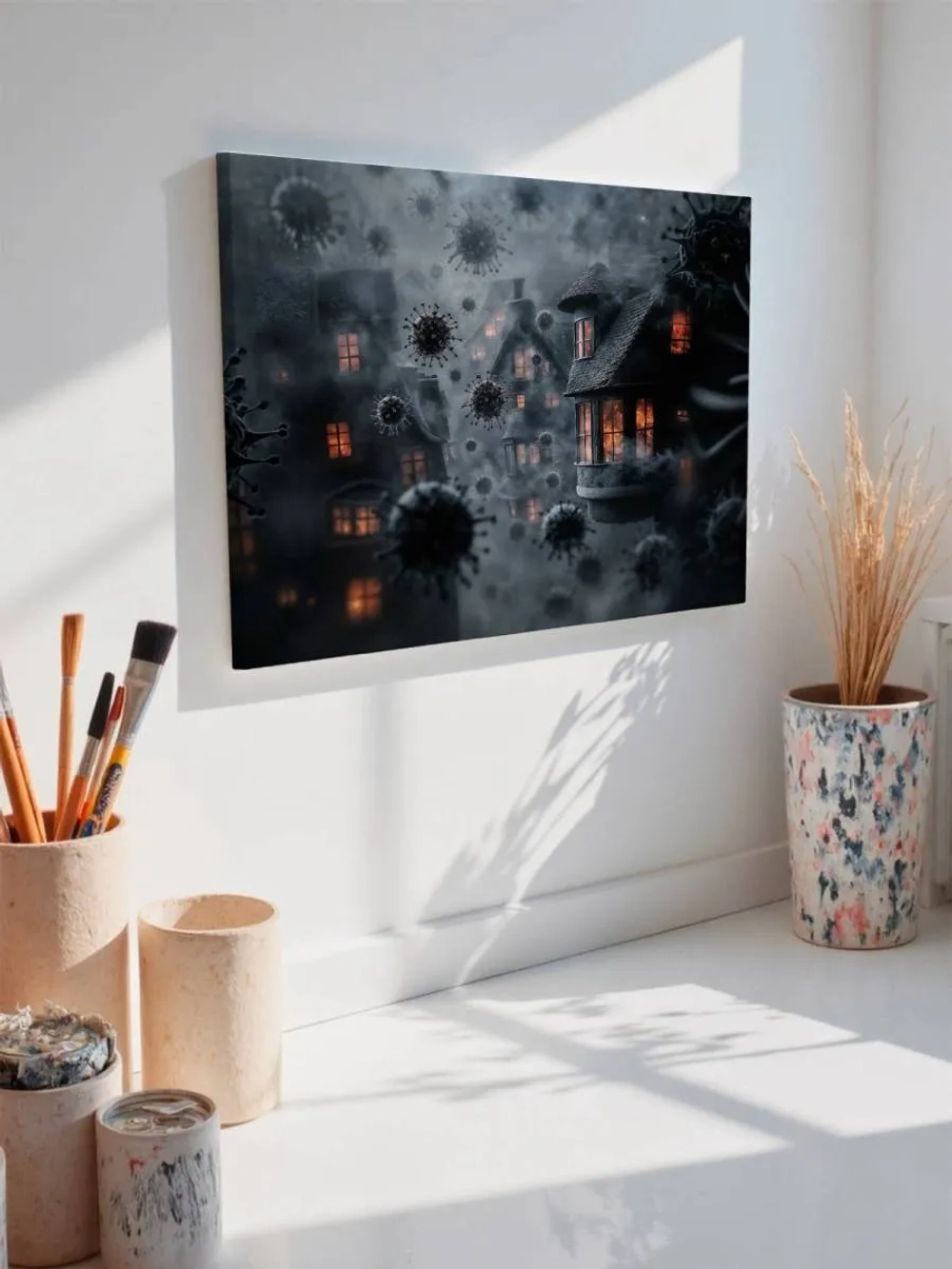 Картина на стену 40 X 50 Зараженный город