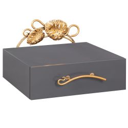 Тумба прикроватная Monstera Deliciosa (Монстера) подвесная Серый