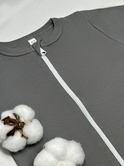 Полукомбинезон-песочник на молнии Серый RinaAmari