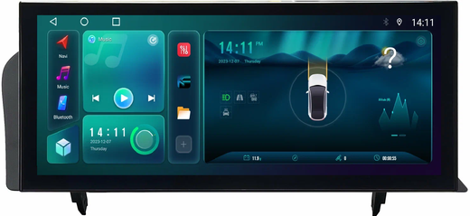 Магнитола для Lexus RX 2009-2015 (синее меню) - Carmedia HP-1211-C монитор 12.5" в стиле LEXUS на Android 12, TS10, CarPlay, 4G SIM-слот